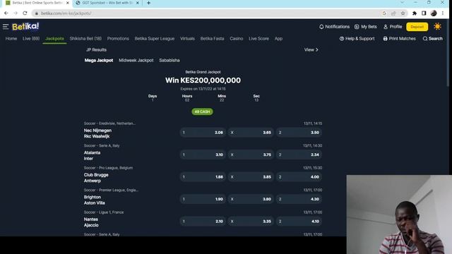 Betika Mega Jackpot Prediction - Win KES. 200,000,000 | Bonus | 12/11/2022 смотреть онлайн