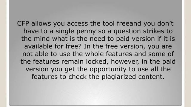 CFP – A Free Plagiarism Checker for Teachers, Professors, Lecturers смотреть онлайн