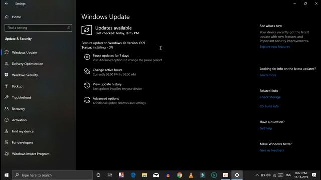Windows 10 November 2019 Update - Official (Version 1909) смотреть онлайн