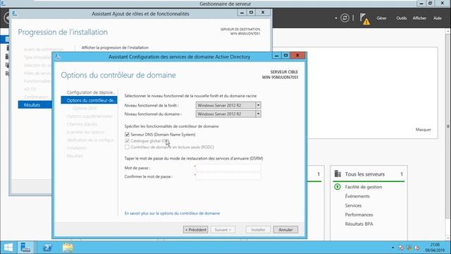 Installation et Configuration des services AD DS Windows server 2012R2 #Darija | 2019 смотреть онлайн