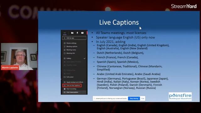 Microsoft Teams Translation and Languages Features - Martin Laplante For BIWUG смотреть онлайн