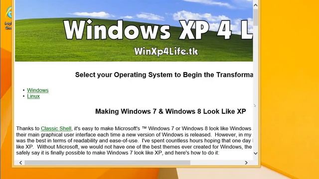 Make Windows 8 and Windows 8.1 Look Like XP Using Luna or Royale Theme смотреть онлайн