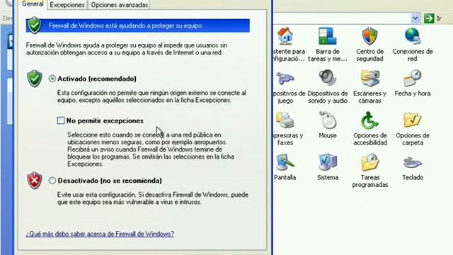 Desactivar Firewall Windows XP смотреть онлайн