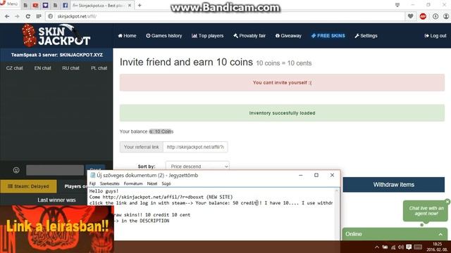 CS:GO The ßest Site. Free skin,Promo-the link. смотреть онлайн