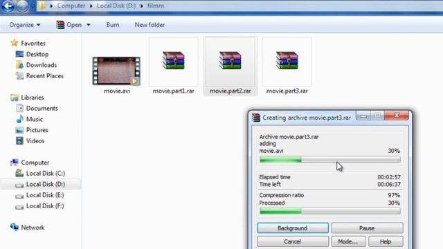 How to split and archive large file into volumes of smaller size using winrar смотреть онлайн