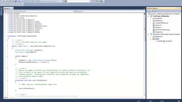 XNA 4 Course I Ch 02 03 LoadingAssets Fonts смотреть онлайн