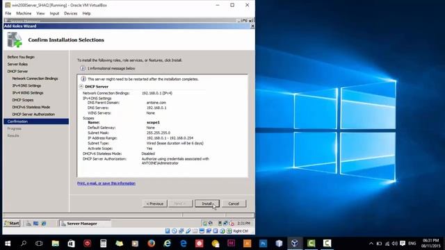 How to set up a DHCP Server - Windows Server 2008 смотреть онлайн