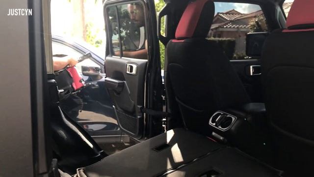 New Red Leather Seat Covers For My Jeep | JustCyn смотреть онлайн