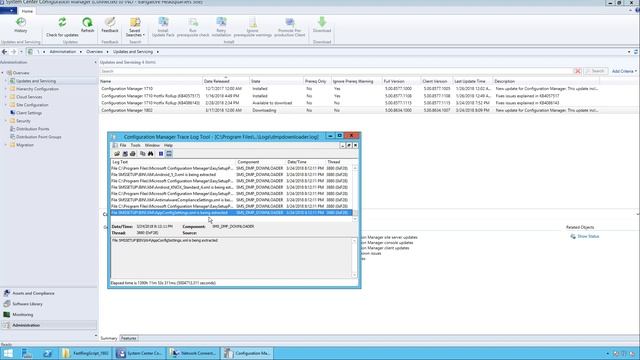 Installing SCCM Configuration Manager 1802 Update смотреть онлайн