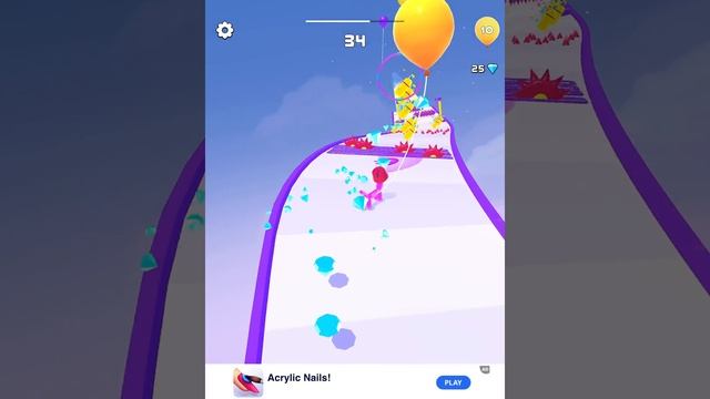 Balloon Pop Runner - All Levels Gameplay Android, iOS смотреть онлайн