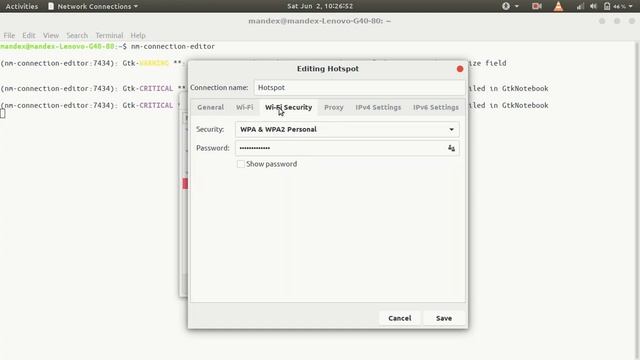 change hotspot password on UBUNTU смотреть онлайн