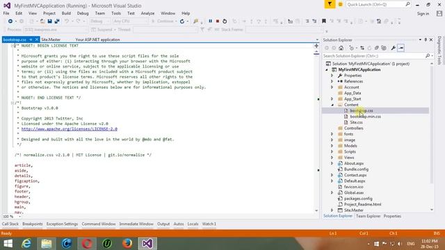 Start with MVC Architecture in ASP.net using Visual Studio 2015 смотреть онлайн