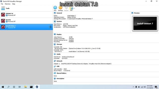 PART 1 : Cara Install Debian 7.8 & penjelasan di virtualbox #install7 #part1 смотреть онлайн