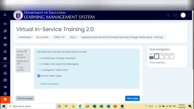 #VINSET2DAY2 Applying Creativity & Innovating Teaching Through Adobe Spark - Exit Quiz ANSWER KEYS смотреть онлайн