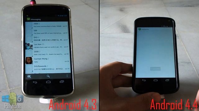 Android 4.4 KitKat VS Android 4.3 JellyBean смотреть онлайн