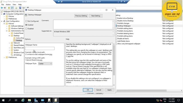 How to Deploy Wallpaper By Group Policy in Window Server 2019 смотреть онлайн
