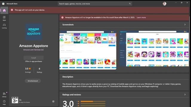 Windows 11 have remove (WSA) * Android support for windows * support for Amazon app store gone * en смотреть онлайн