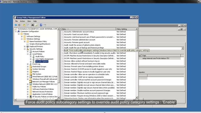 Advanced Audit Policy Configuration for Workstations смотреть онлайн