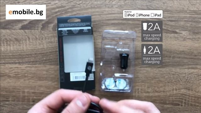 Мини зарядно за кола за Apple устройства Sturdo Pro Sport, разопаковане, от emobile.bg смотреть онлайн