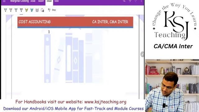 L-64 Cost Accounting Live | CA/CMA Inter | CA Saurav Jindal | KSJ Teaching | Marginal Costing-01 смотреть онлайн