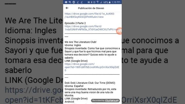 Mods de Doki Doki Literature Club en español para android смотреть онлайн