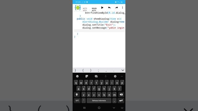 AIDE Tutorial Android Basic || part-6 "Belajar membuat EXIT DIALOG" смотреть онлайн