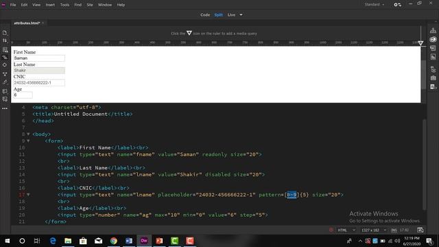 Attributes of input tag inform смотреть онлайн