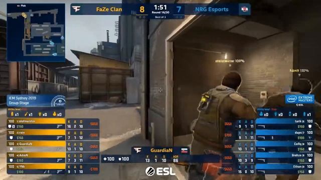 CS:GO - FaZe Clan vs. NRG [Train] Map 1 Highlights - IEM Sydney 2019 смотреть онлайн