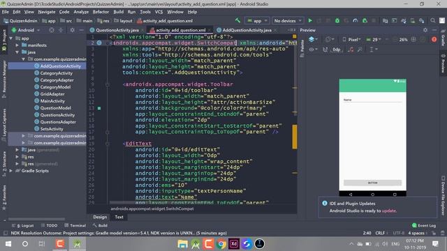 Quizzer Admin app in android studio (part-10)Hindi Tutorial 2019 смотреть онлайн