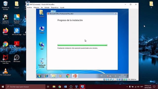 Instalación de Windows 7 Professional por medio de VirtualBox. смотреть онлайн