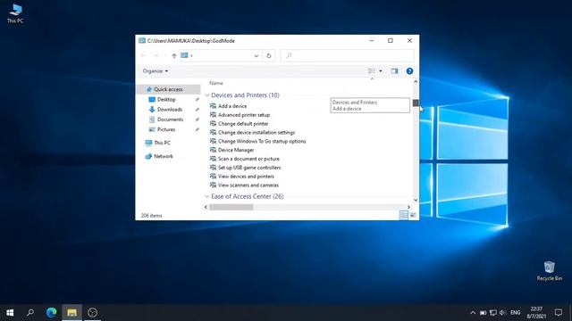 Enabling God Mode Folder in Windows 10 смотреть онлайн