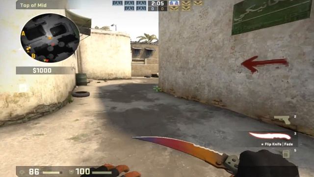 CS:GO - Flip Knife - Fade Showcase! смотреть онлайн