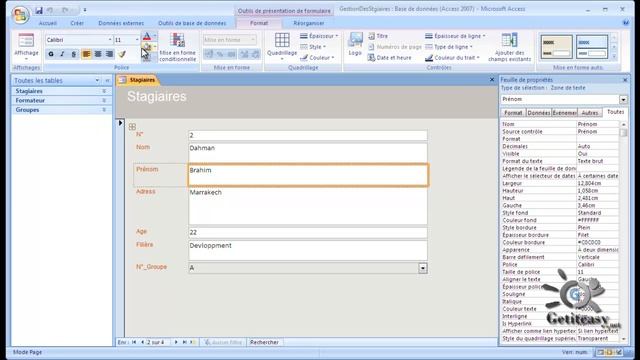 Access 2007 8 Créer un formulaire avec l'assistant смотреть онлайн