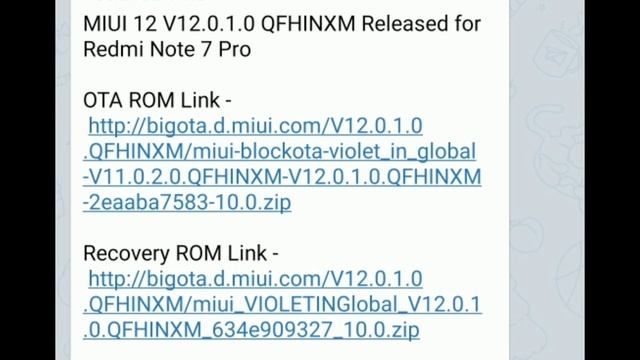 MIUI 12 V12.0.1.0 QFHINXM Released for Redmi Note 7 Pro | MIUI 12 For Redmi Note 7 Pro | OTA Link | смотреть онлайн