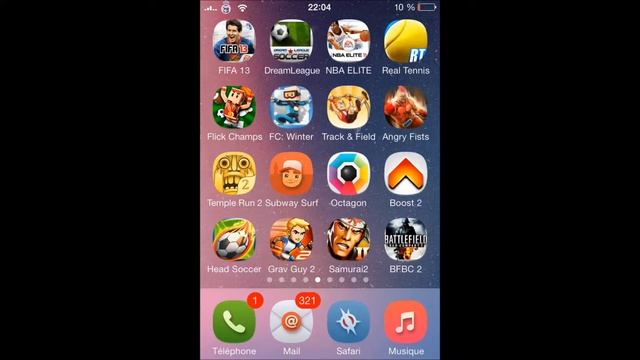 iOS 7 themes AURA смотреть онлайн