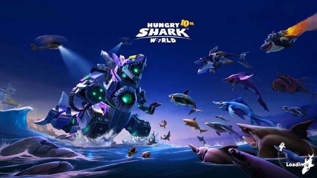 Hungry Shark World - NEW Basking Shark Unlocked Bigger, Stronger & Faster - Android Gameplay смотреть онлайн