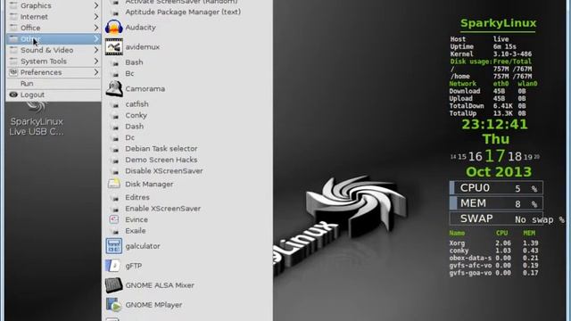 SparkyLinux LXDE 3.1 Presentation смотреть онлайн