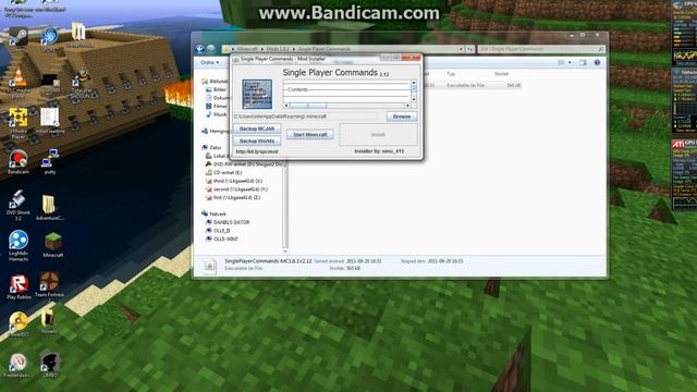 Minecraft How to install Single Player Commands.avi смотреть онлайн