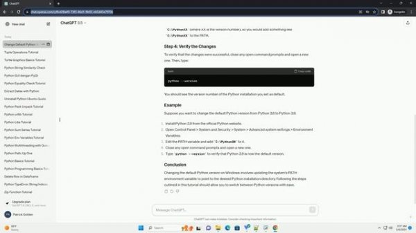change default python version windows