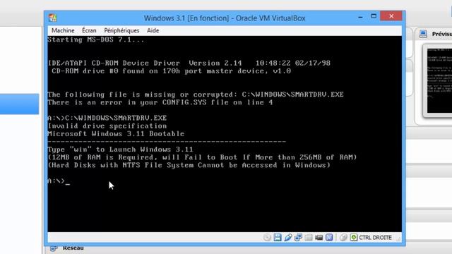 Comment télécharger Windows 3.1 sur VirtualBox смотреть онлайн