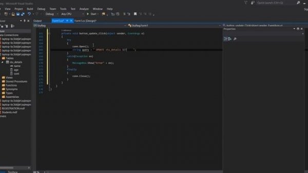 Update button in C# Windows form application