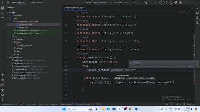 MySQL Server Android Studio JDBC Connection. | java смотреть онлайн
