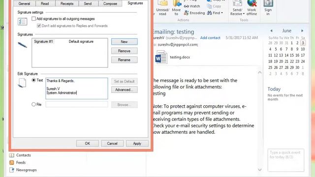 How to put signature in Windows live mail смотреть онлайн