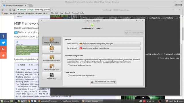 Metasploit Framework Kurulum смотреть онлайн