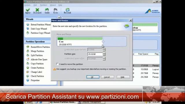 Ridimensionare Partizioni su Windows Server смотреть онлайн