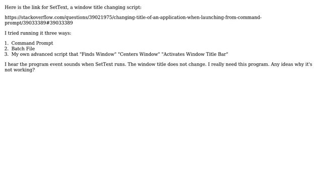 SetText.exe - Window Title Changer - Not Working смотреть онлайн
