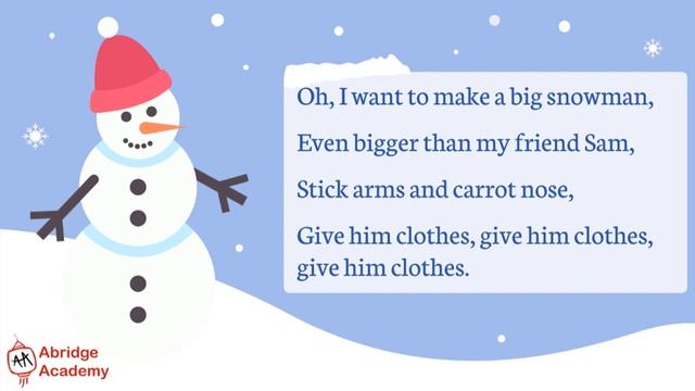 Let it snow song for ESL students - CEFR level A1 (beginner) - karaoke version for kids смотреть онлайн