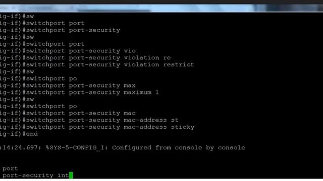 Configure Switch Port Security MAC Address Sticky смотреть онлайн