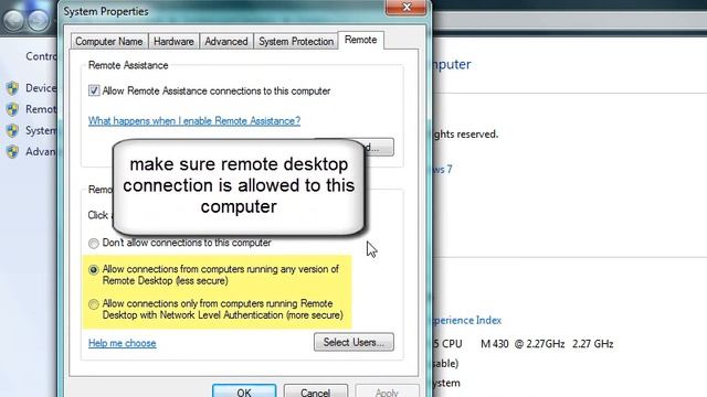 Tutorial: Remote Desktop 7 - Configure remote settings смотреть онлайн