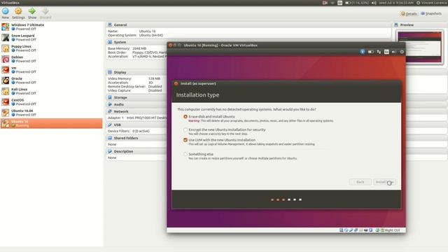 Ubuntu 16.04 VirtualBox Installation Tutorial смотреть онлайн